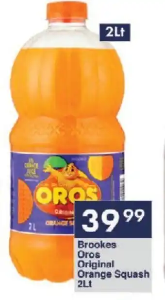 President Hyper Brookes Oros Original Orange Squash 2Lt offer
