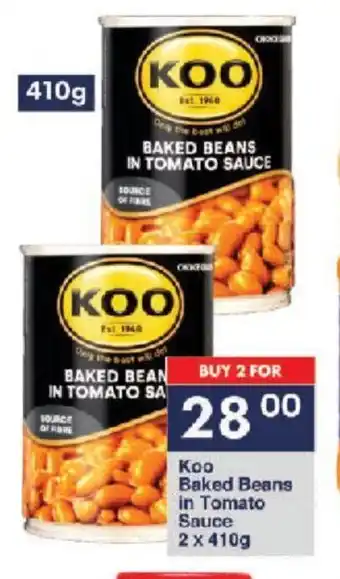 President Hyper Koo Baked Beans in Tomato Sauce 2x410g offer