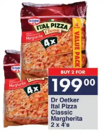President Hyper Dr Oetker Ital Pizza Classic Margherita 2 x 4's offer