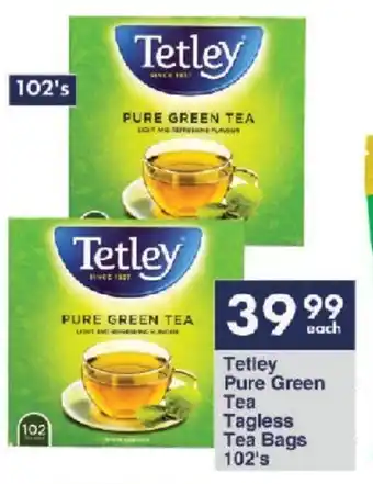 President Hyper Tetley Pure Green Tea Tagless Tea Bags 102's offer