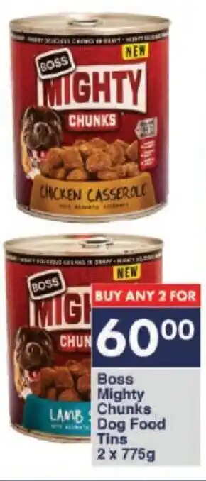 Boss Mighty Chunks Dog Food Tins 2x775g