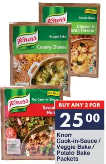 President Hyper Knorr Cook-in-Sauce / Veggie Bake/ Potato Bake Packets offer