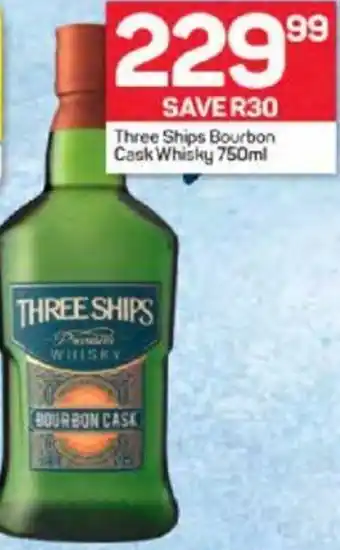 Pick n Pay Liquor Three Ships Bourbon Cask Whisky 750ml offer