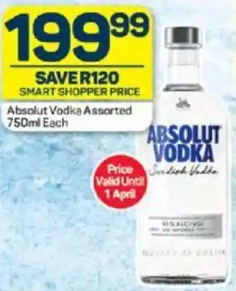 Pick n Pay Liquor Absolut Vodka Assorted 750ml Each offer