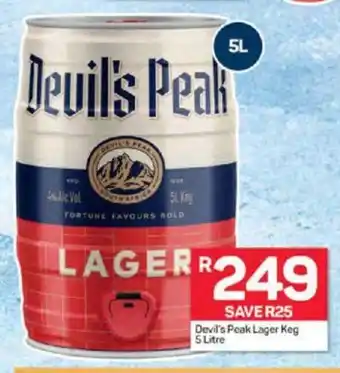 Pick n Pay Liquor Devil's Peak Lager Keg 5 Litre offer