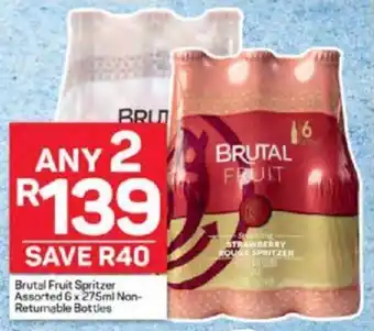 Brutal Fruit Spritzer Assorted 6x275ml Non- Returnable Bottles