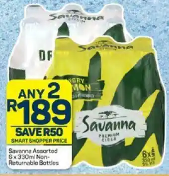 Pick n Pay Liquor Savanna Assorted 6x330ml Non- Returnable Bottles offer