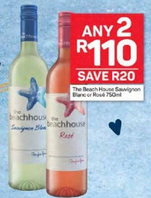 The Beach House Sauvignon Blanc or Rosé 750ml offer at Pick n Pay Liquor