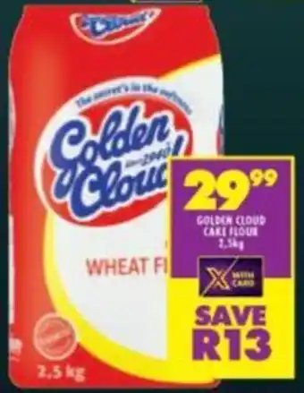 Shoprite GOLDEN CLOUD CAKE FLOUR 2,5kg offer