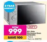 Game Defy 20L Solo Microwave Oven DMO381 offer