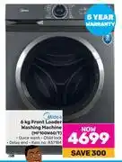 Game Midea 6Kg Front Loader Washing Machine MF100W60/T offer