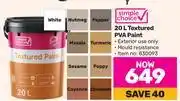 Game Simple Choice 20L Textured PVA Paint offer