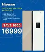 Incredible Connection Hisense 508L Side By Side Fridge H670SDK-WD offer