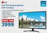 Incredible Connection LG 31.5 IPS Gaming Monitor With Free Sync offer