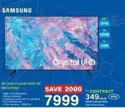 Incredible Connection Samsung 55 Crystal UHD 4K TV 55CU7000 offer