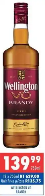 Ultra Liquors WELLINGTON VO BRANDY offer