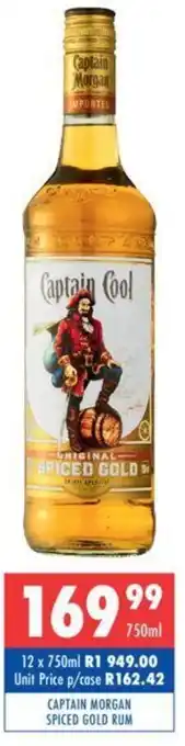 Ultra Liquors CAPTAIN MORGAN SPICED GOLD RUM offer