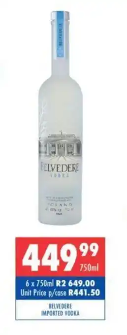 BELVEDERE IMPORTED VODKA