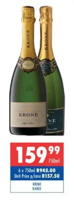 Ultra Liquors KRONE RANGE offer