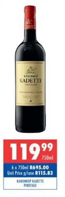 Ultra Liquors KANONKOP KADETTE PINOTAGE offer