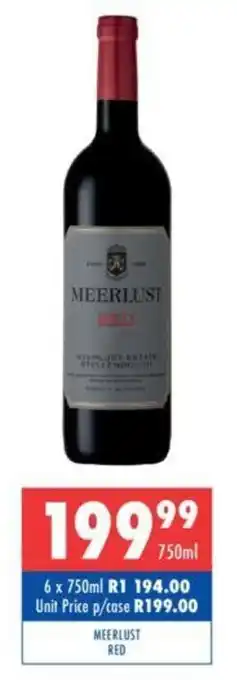 Ultra Liquors MEERLUST RED offer