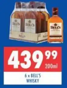 Ultra Liquors 6 x BELL'S WHISKY offer