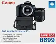 Incredible Connection Canon EOS 2000D DC Starter Kit offer