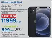 Incredible Connection Apple iPhone 12 64GB Black-Each offer