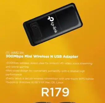 300Mbps Mini Wireless N USB Adapter