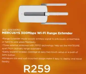 Matrix Warehouse MERCUSYS 300Mbps Wi-Fi Range Extender offer