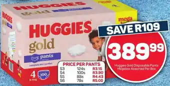 Pick n Pay Hypermarket Huggies Gold Disposable Pants Megabox Assorted Per Box offer