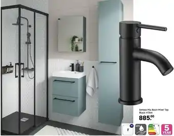 Leroy Merlin Sensea - mia basin mixer tap black h17cm offer