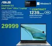 Incredible Connection Asus ZenBook S13 Intel Core Ultra i7 Laptop offer