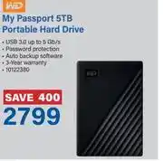 Incredible Connection WD My Passport 5TB Portable Hard Drive offer