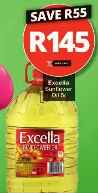 Checkers Excella Sunflower Oil 5L offer