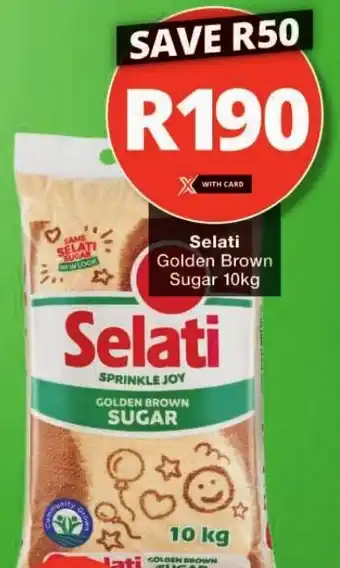 Checkers Selati Golden Brown Sugar 10kg offer
