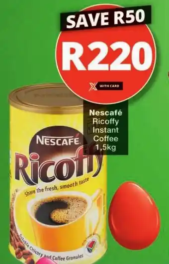 Checkers Nescafé Ricoffy Instant Coffee 1,5kg offer