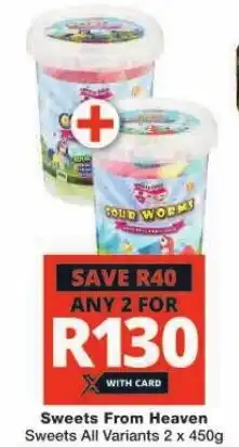Checkers Sweets From Heaven Sweets All Variants 2 x 450g offer