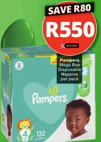 Checkers Pampers Mega Box Disposable Nappies offer