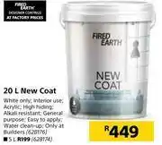 Builders Warehouse Fired Earth New Coat-20Ltr offer