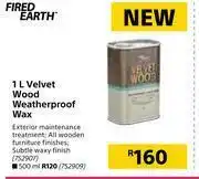 Builders Warehouse Fired Earth 1L Velvet Wood Weatherproof Wax offer