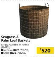 Builders Warehouse Seagrass & Palm Leaf Baskets (Large) offer
