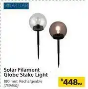 Builders Warehouse Solar Flair Solar Filament Globe Stake Light-Each offer