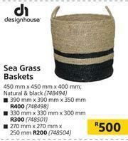 Builders Warehouse Designhouse Sea Grass Baskets 450mm x 450mm x 400mm offer