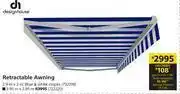 Builders Warehouse Design House Retractable Awning (Blue & White Stripes)-2.9m x 2m offer