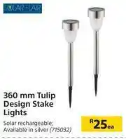 Builders Warehouse Solar Flair 360mm Tulip Design Stake Lights-Each offer