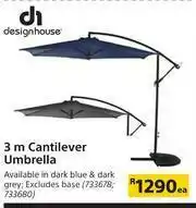 Builders Warehouse Design House 3m Cantilever Umbrella-Each offer
