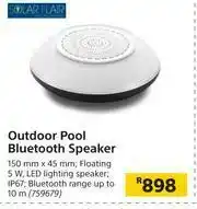 Builders Warehouse Solar Flair Outdoor Pool Bluetooth Speaker-150mm x 45mm offer