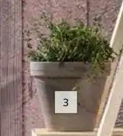 Round Basalt Terracotta Pot (Grey)-135mm (h) x 155mm (dia)