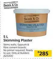 Builders Warehouse Smith & Co. Skimming Plaster-5Ltr offer